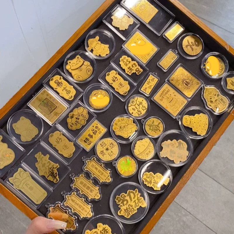 Golden mobile phone stickers on the gold list