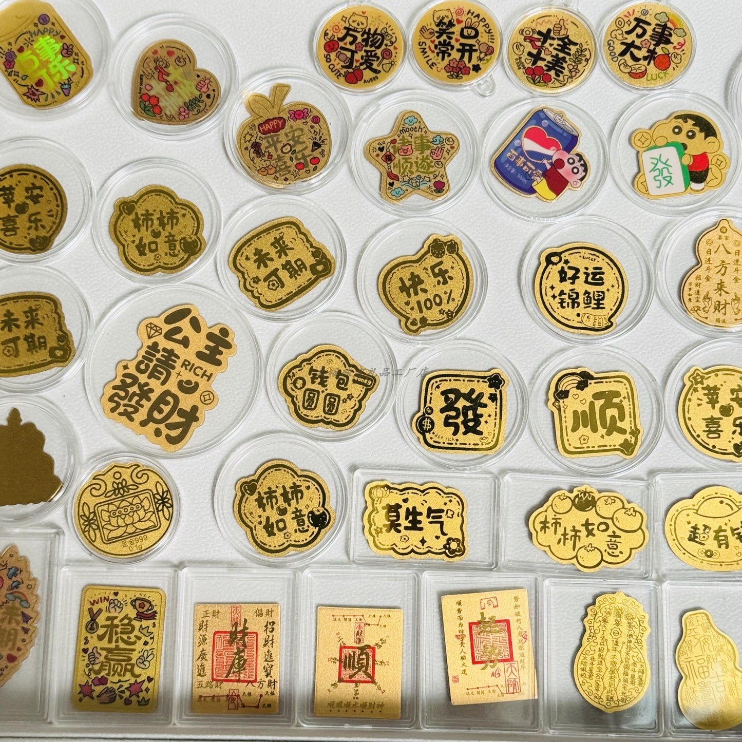 Gold color mobile phone stickers are a sure win