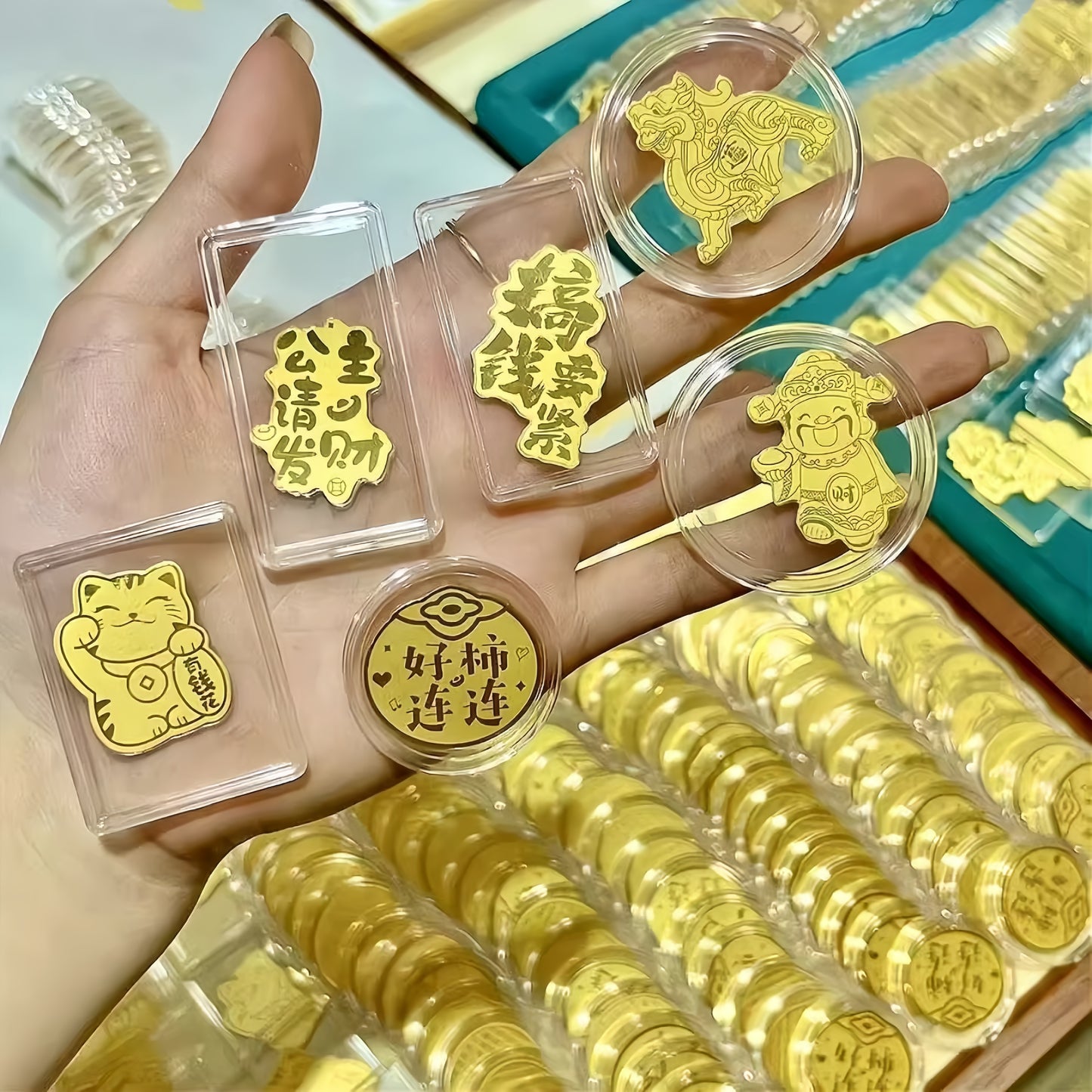 Gold phone stickers no worries