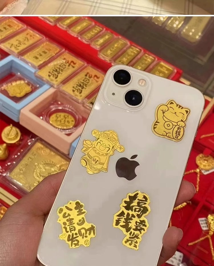 Golden mobile phone sticker rabbit (million taels)