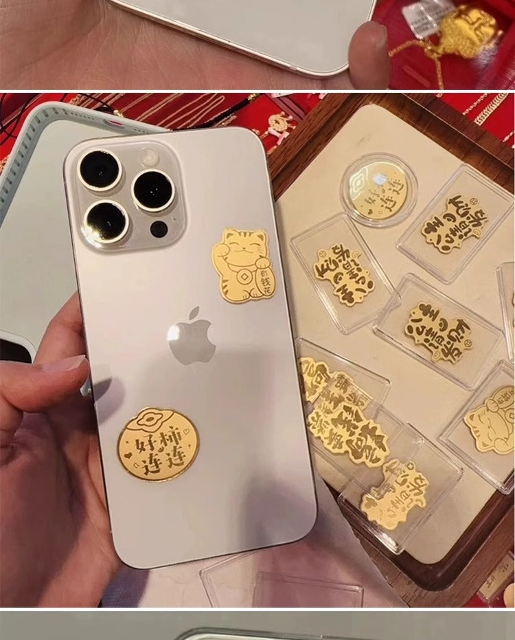 Golden mobile phone sticker rabbit (million taels)