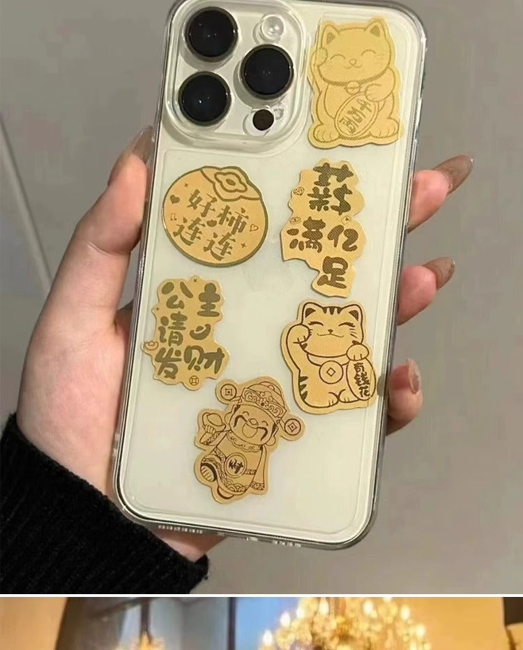 Golden mobile phone sticker rabbit (million taels)