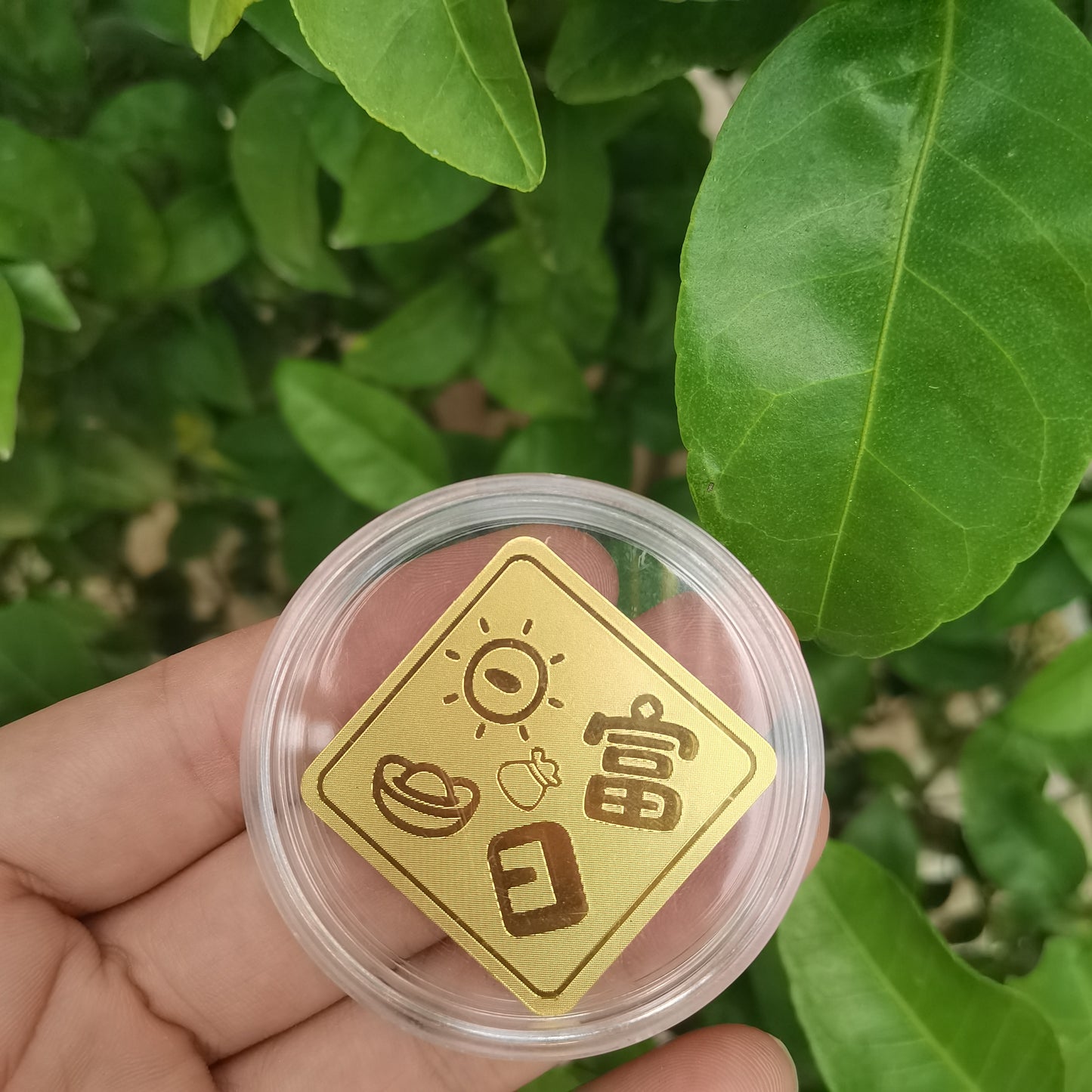 Gold phone stickers for good luck
