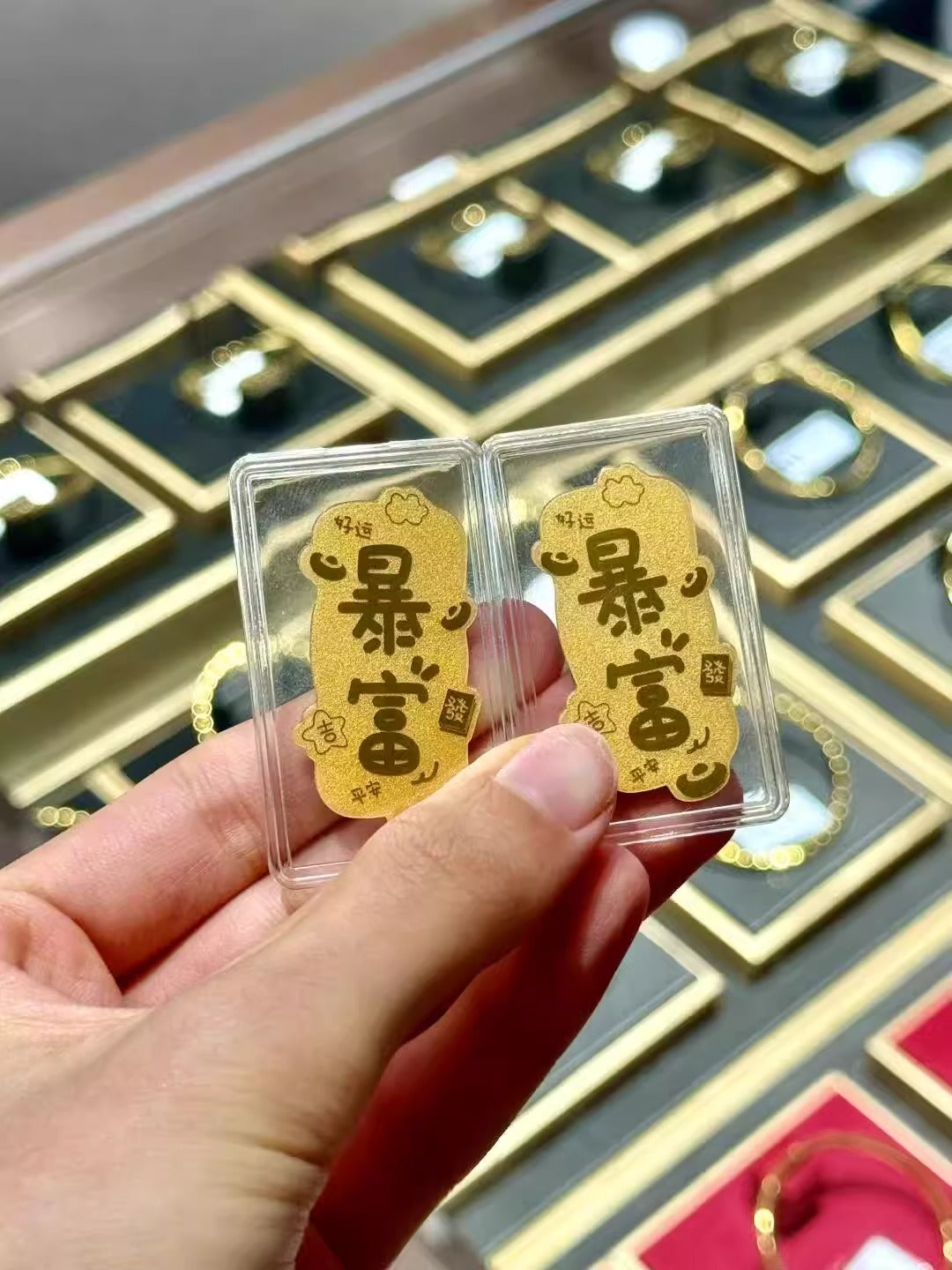 999 Pure Gold Cell Phone Sticker Gold Paper Gold Flakes Princess May You Be Rich