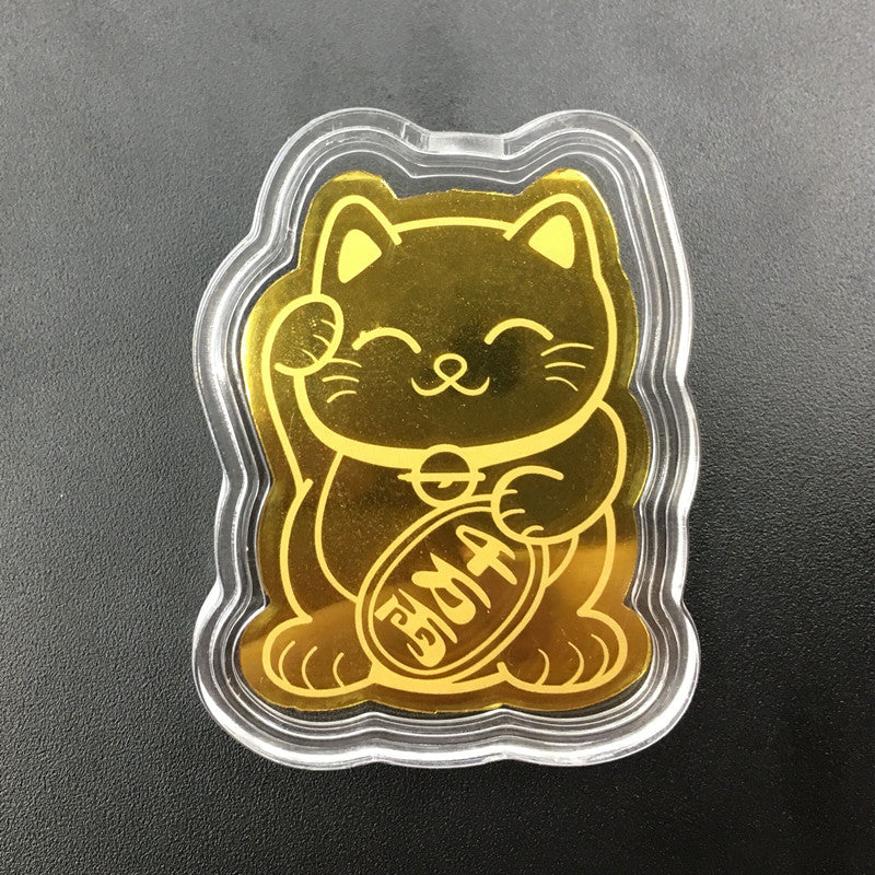 Gold phone sticker with the Chinese Zodiac Tige
