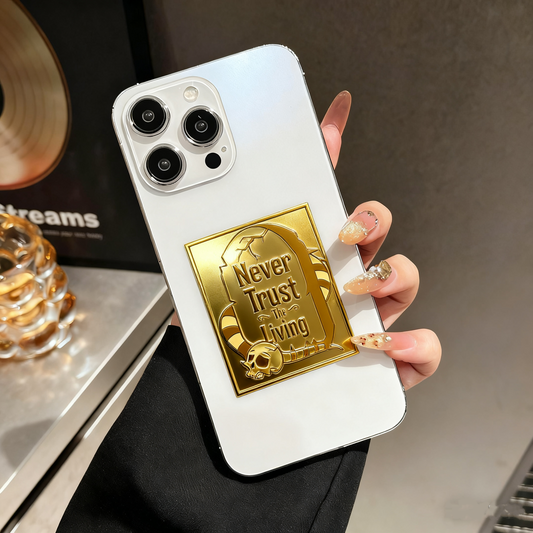 Gold phone sticker