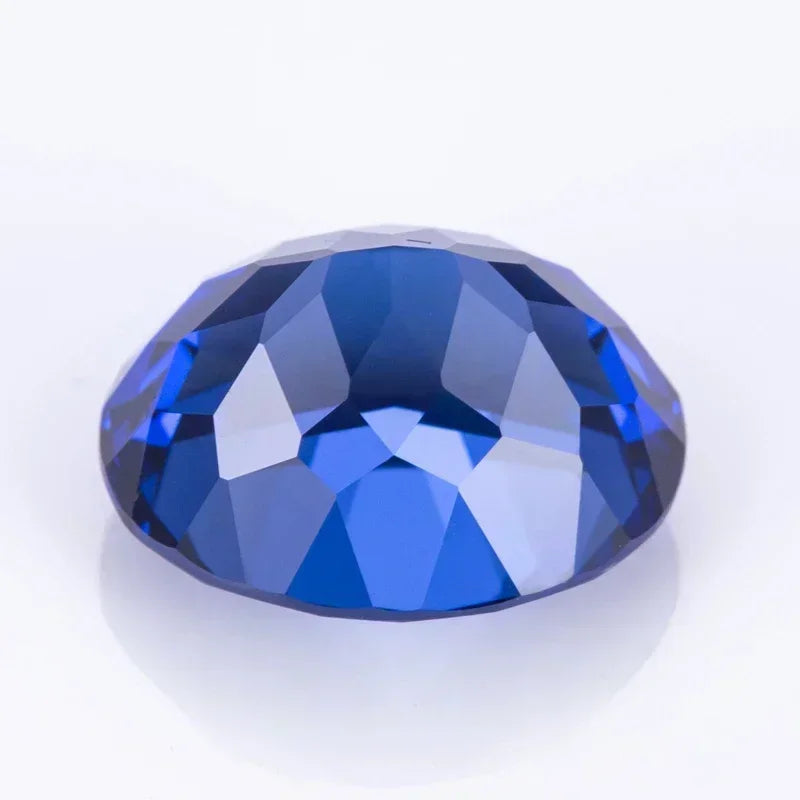 Lab Grown Sapphire Royal Blue Color Oval Shape Charm Gemstones for Diy Jewelry Making Materials Selectable AGL Certificate