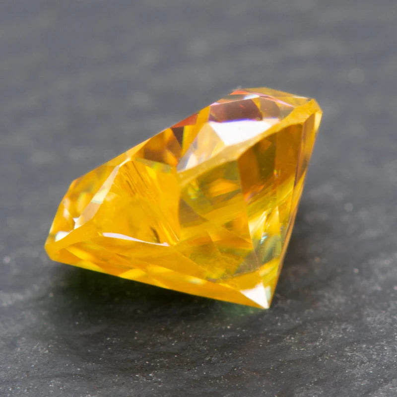 Moissanite Loose Stone Golden Yellow Color Heart Cut Lab Grown Diamond Advanced Jewelry Making Materials With GRA Certificate
