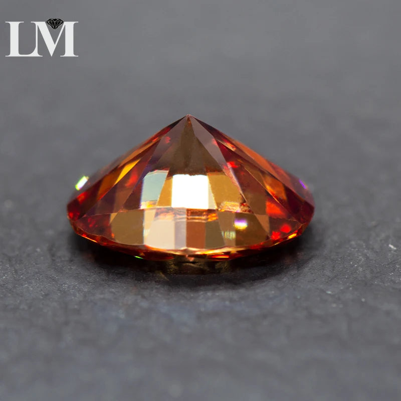 Moissanite Stone Oval Cut Watermelon Red Color Lab Created Synthetic Diamond DIY Jewelry Making Materials with GRA Certificate