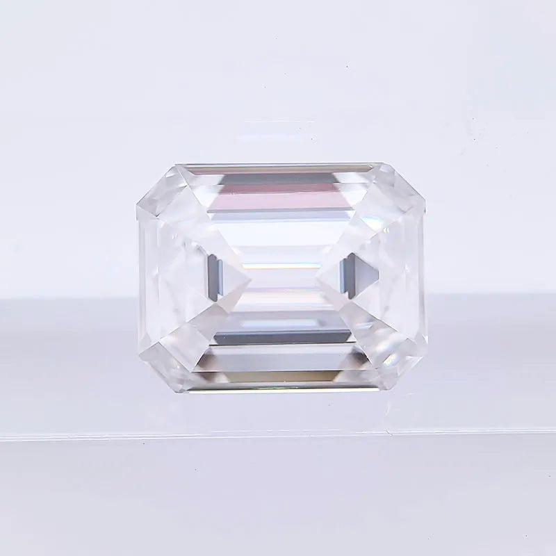 Wholesale Moissanite Stone Emerald Cut Super White D Color VVS1 DIY Chamrs Ring Shiny Necklace Earrings with Certificate