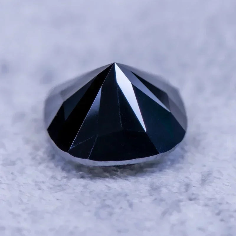 Moissanite Stone Natural Black Color Cushion Cut Artificial Gemstone DIY Ring Necklace Earrings Main Materials With Certificate