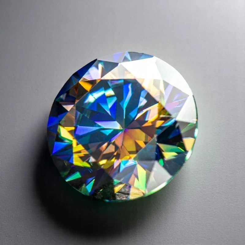 Moissanite Wholesale Rainbow Purple Round Cut Artificial Cultivation of Gemstones Diy Jewelry Making with GRA Certificate