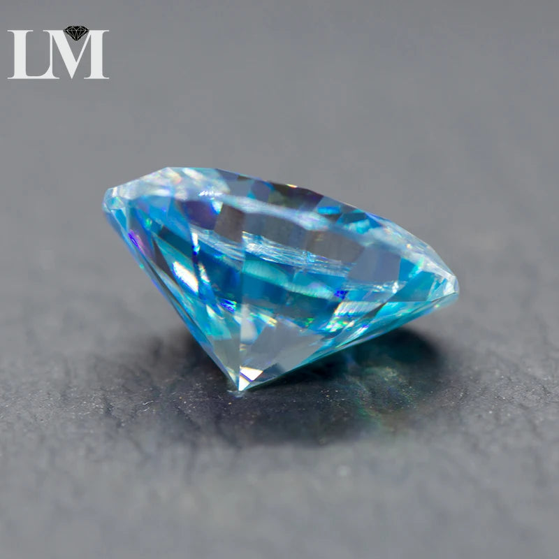 Moissanite Diamond Oval Cut Ice Blue Lab Grown Synthetic Gemstone DIY Jewelry Rings Earrings Making Comes with GRA Certificate