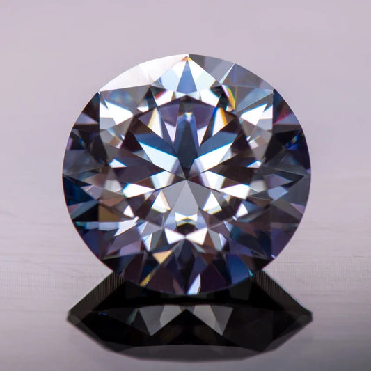 Moissanite Lavender Color Round Cut Loose Stone Gemstone GRA Certified Lab Created Diamond Advanced Jewelry Making Materials