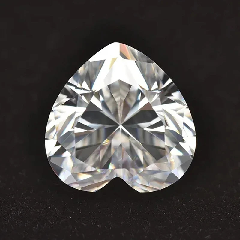 Moissanite Loose Stone Heart Cut D Color VVS1 0.5ct To 5ct Lab Created Gemstones Pass Diamond Tester Comes with GRA Certificate