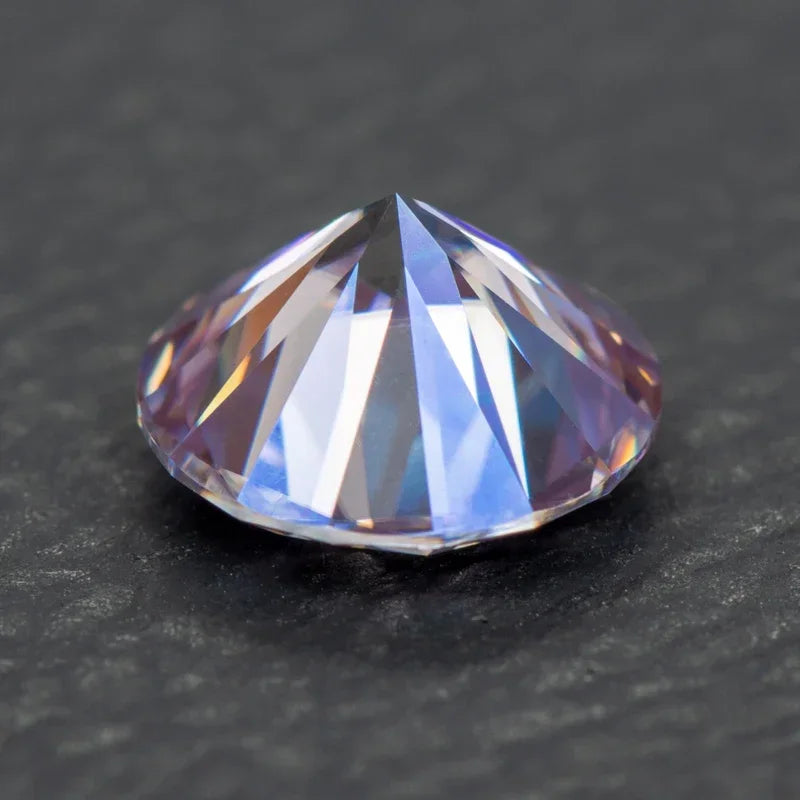 Moissanite Wholesale Light Purple Color Round Cut Lab Grow Gemstone for Jewelry Diy Making Materials with GRA Certificate