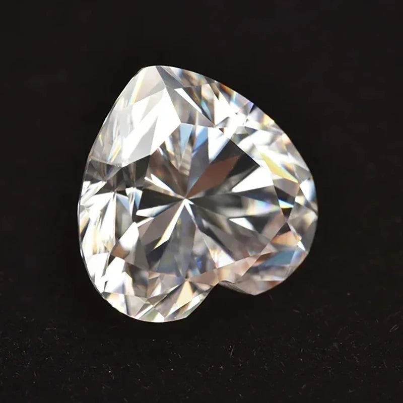 Moissanite Loose Stone Heart Cut D Color VVS1 0.5ct To 5ct Lab Created Gemstones Pass Diamond Tester Comes with GRA Certificate