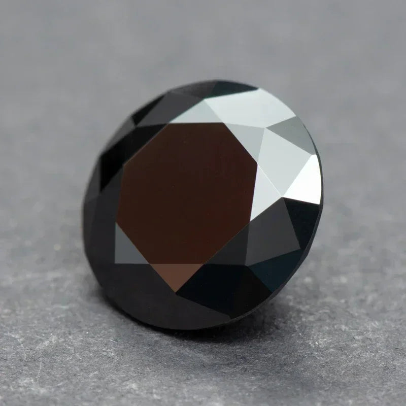 Moissanite Stone Black Color Round Cut VVS1 Charms Diamond With GRA Certified Pass Diamond Tester Making Jewelry Accessories