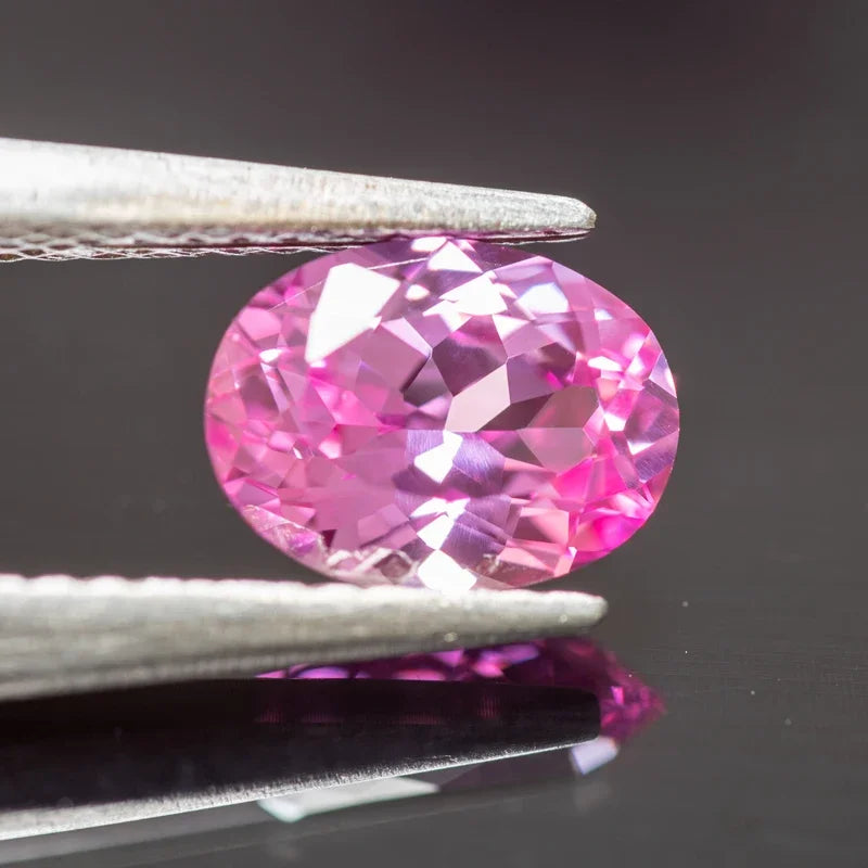 Lab Grown Sapphire Oval Shape Pink Color Extremely Shiny Quality Advanced Charms Jewelry Rings Earrings Making Certificate