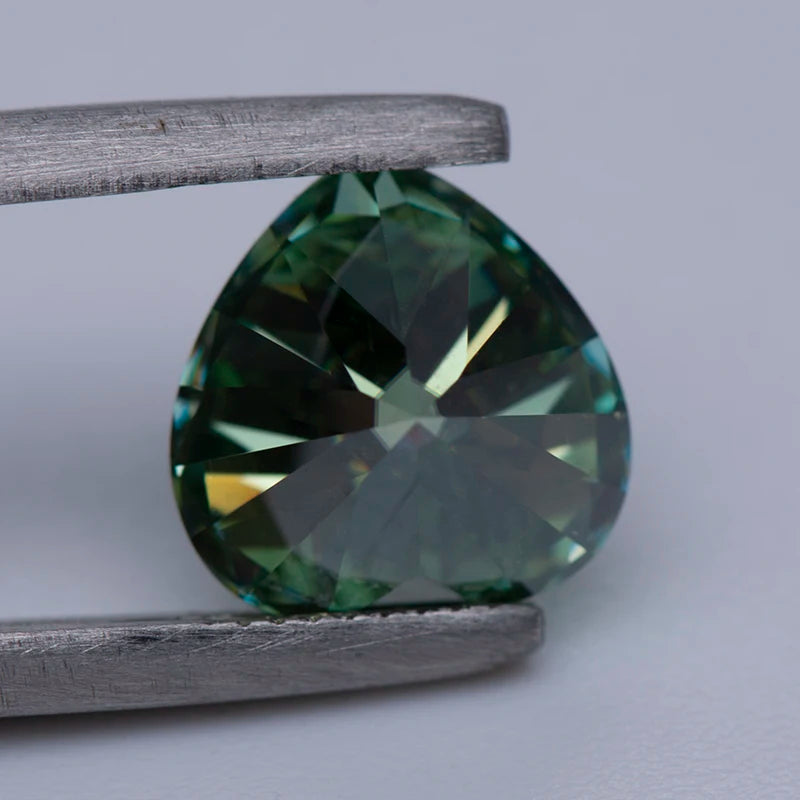 Moissanite Stone Primary Colour Yellow Green Heart Cut Lab Created Diamond Jewelry Making Materials Comes with GRA Certificate