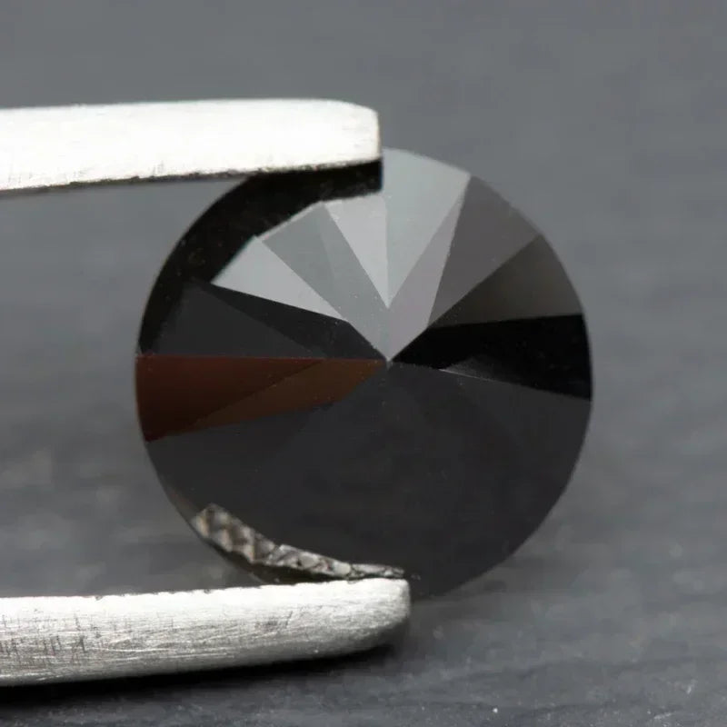 Moissanite Stone Black Color Round Cut VVS1 Charms Diamond With GRA Certified Pass Diamond Tester Making Jewelry Accessories