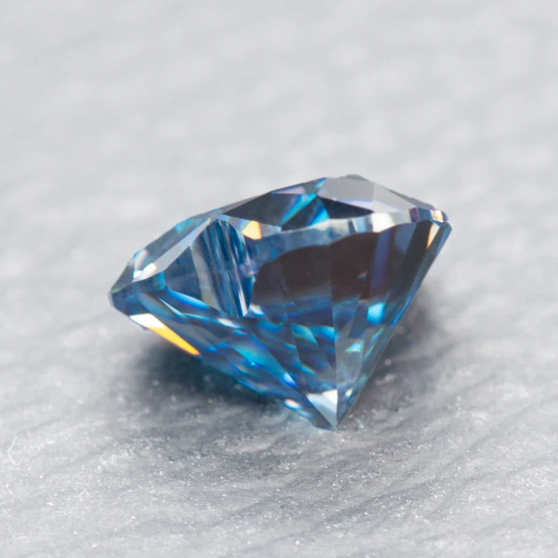 Moissanite Stone Sapphire Blue Heart Shape Color for Charms  Jewelry Making DIY Ring Necklace Earrings Main Material Certificate