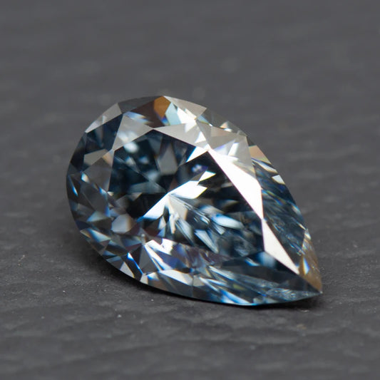 Moissanite Pear Cut Gray Color Lab Diamond Diy Charms Advanced Jewelry Ring Earring Lab Grown Gemstone with GRA Certificate