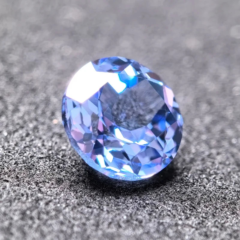 Lab Grown Sapphire Cornflower Round Shaped Extremely Shiny Quality DIY Ring Necklace Earrings Main Materials AGL Certificate