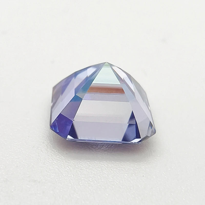Moissanite Stone Lavender Color Asscher Cut Charms for Jewelry Making DIY Advanced Jewelry Rings Earrings Making Certificate