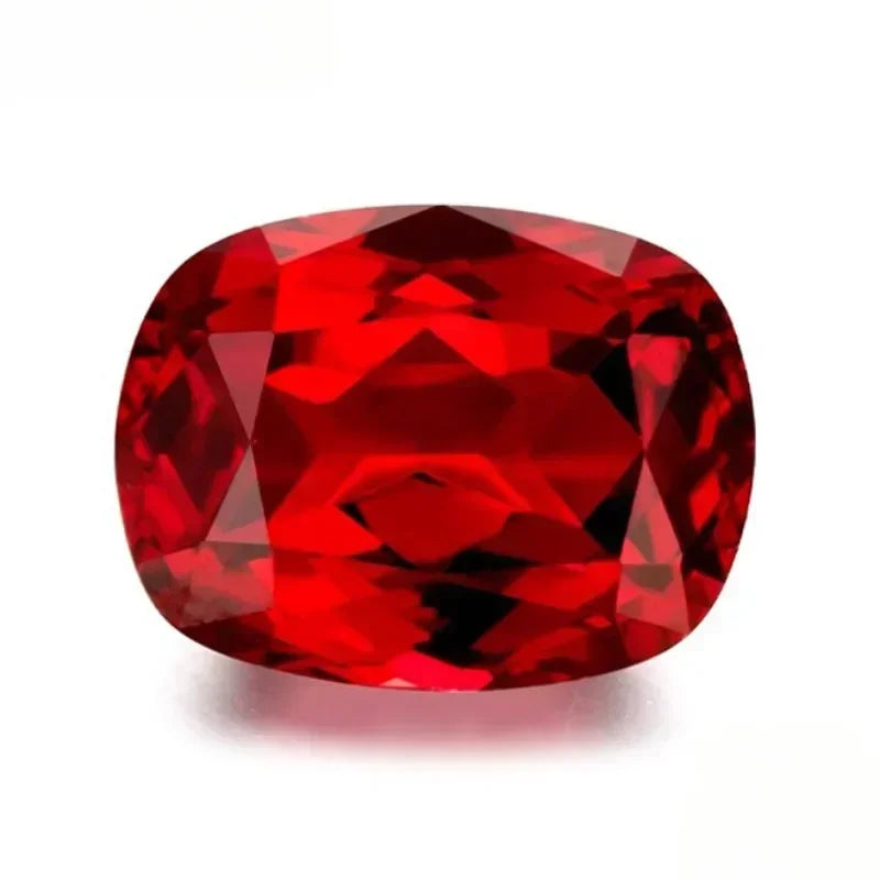 Lab Grown Ruby Pigeon Blood Red Rectangular Cushion Cut Top Quality Gemstone for Diy Jewelry Making Selectable AGL Certificate