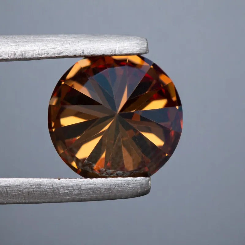 Moissanite Garnet Red Colored Round Cut Charm Gemstone Lab Grown Diamond for DIY Jewelry Making Materials with GRA Certificate