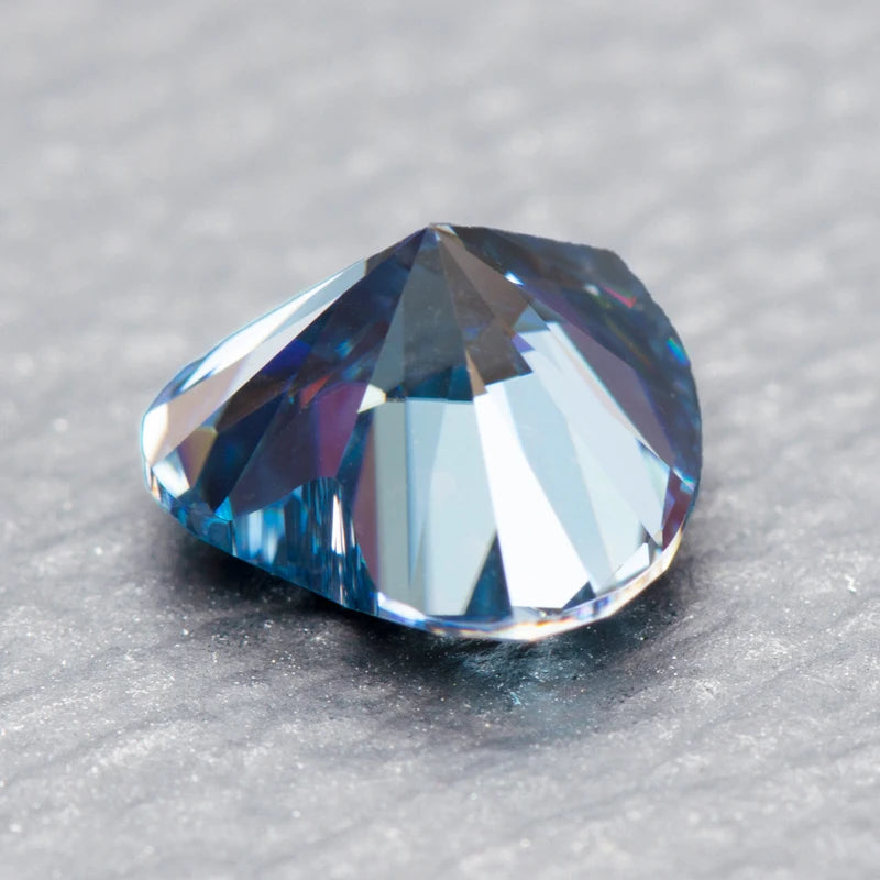 Moissanite Stone Sapphire Blue Heart Shape Color for Charms  Jewelry Making DIY Ring Necklace Earrings Main Material Certificate