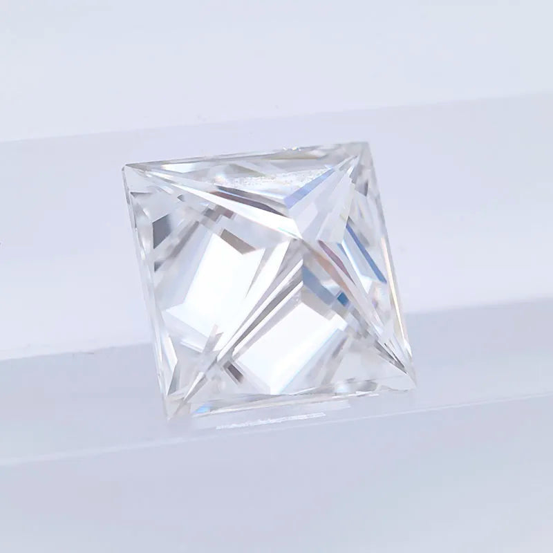 Wholesale Moissanite Stone Princess Cut Super White D Color VVS1 DIY Charms Ring Necklace Earrings with Certificate
