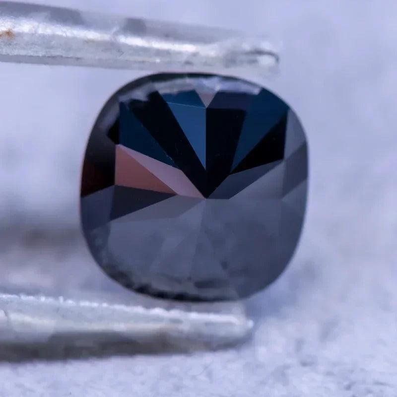 Moissanite Stone Natural Black Color Cushion Cut Artificial Gemstone DIY Ring Necklace Earrings Main Materials With Certificate