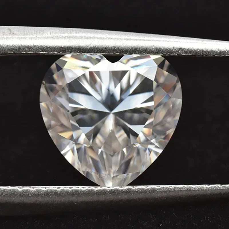 Moissanite Loose Stone Heart Cut D Color VVS1 0.5ct To 5ct Lab Created Gemstones Pass Diamond Tester Comes with GRA Certificate