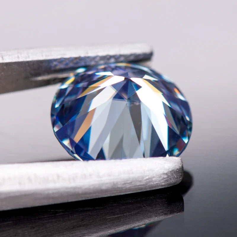 Moissanite Lavender Color Round Cut Loose Stone Gemstone GRA Certified Lab Created Diamond Advanced Jewelry Making Materials