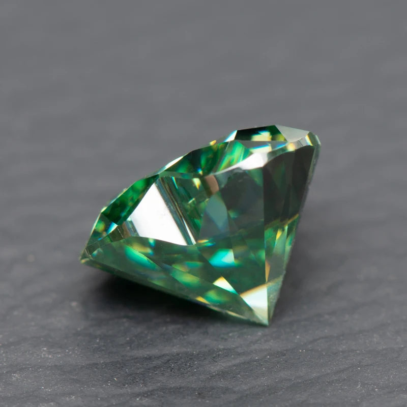 Moissanite Stone Heart Shape Natural Yellow Green Color Diamond for DIY Jewelry Making Materials with Report Charms Gemstone