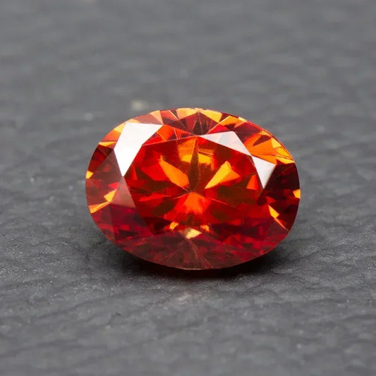 Moissanite Colored Stone orange Color Oval Cut with GRA Report Lab Grown Gemstone For Diy Jewelry Making Materials