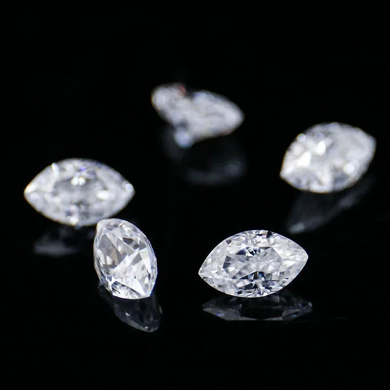 Moissanite Stone D Color Marquise Cut VVS1 GRA Certified Lab Grown Gemstone Passed Diamond Tester Charms Woman Jewelry Making