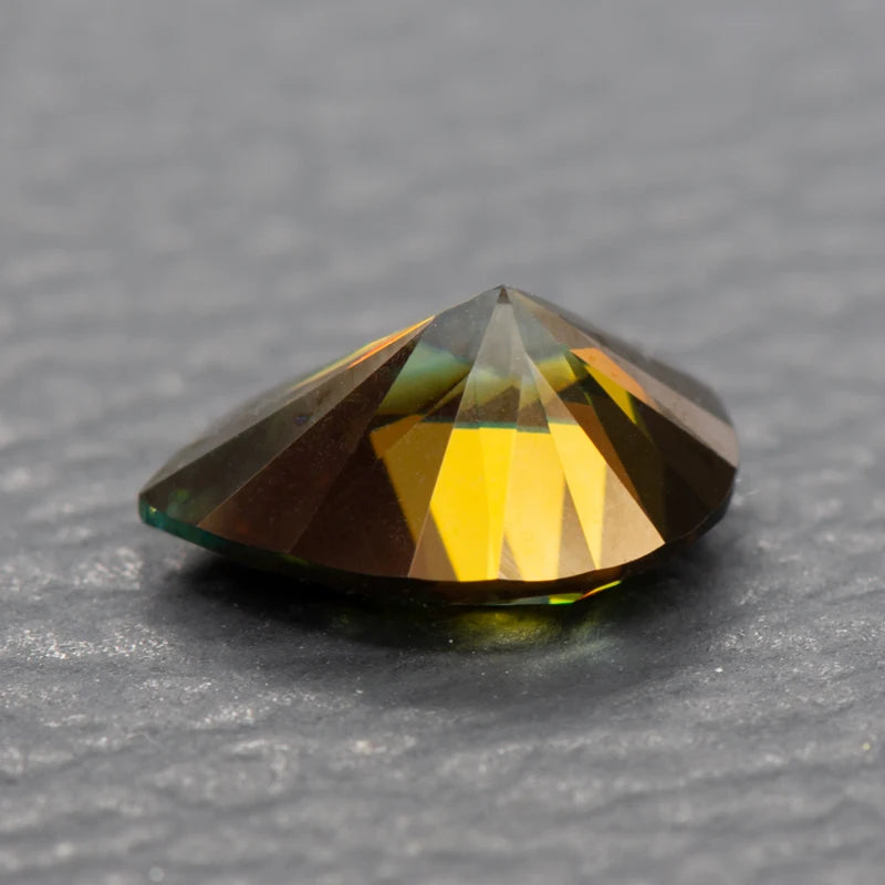 Moissanite Pear Cut Yellow Green Primary Color Lab Grown Diamond Diy Charms Jewelry Making Material with GRA Certificate