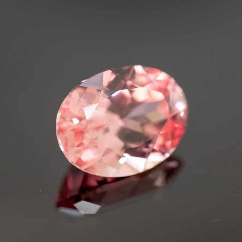 Lab Grown Padparadscha Red Lotus Oval Shaped Charms Gemstone DIY Ring Necklace Earrings Main Materials with Certificate
