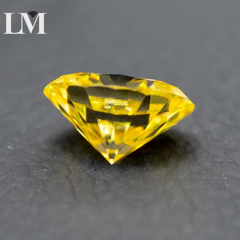 Moissanite Loose Diamond Oval Cut Lemon Yellow Color Lab Grow Gemstone Jewelry Making Materials Comes with GRA Certificate