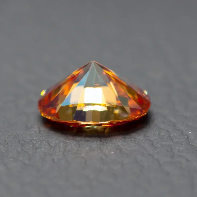 Moissanite Stone Oval Cut Orange Color Gemstone Lab Created Heat Diamond DIY Jewelry Rings Earrings Making with GRA Certificate