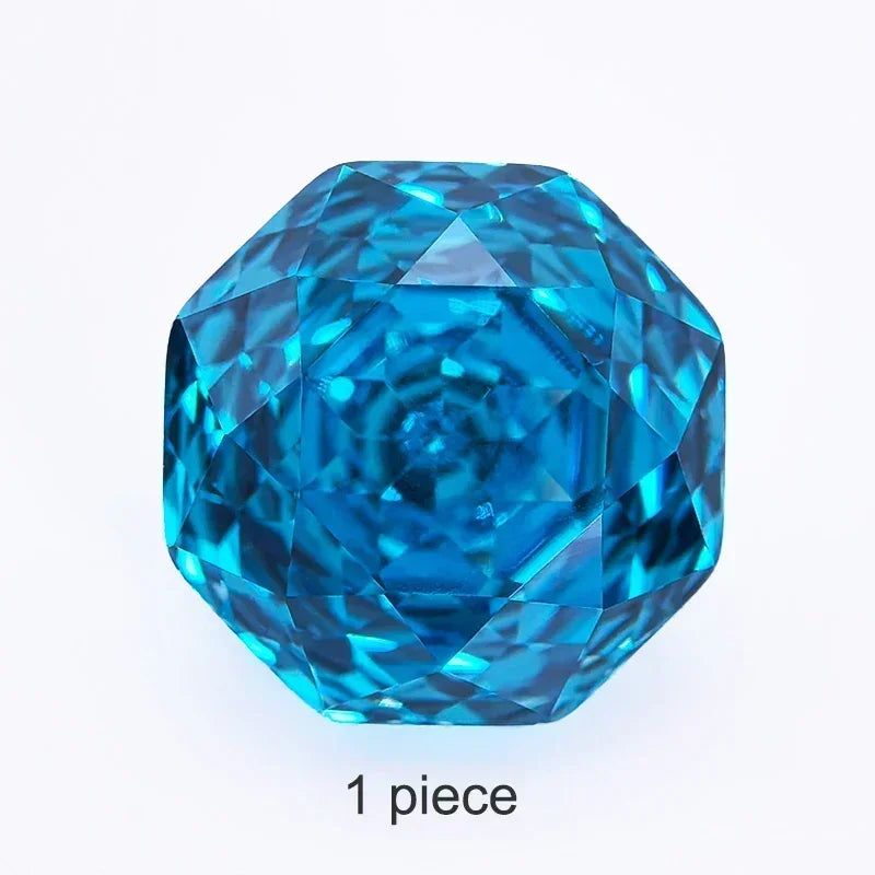 Cubic Zirconia Special Rose Cut Sea Blue Color Gemstone Bead Wholesale and retail for Diy Advanced Jewelry Rings Earrings Making