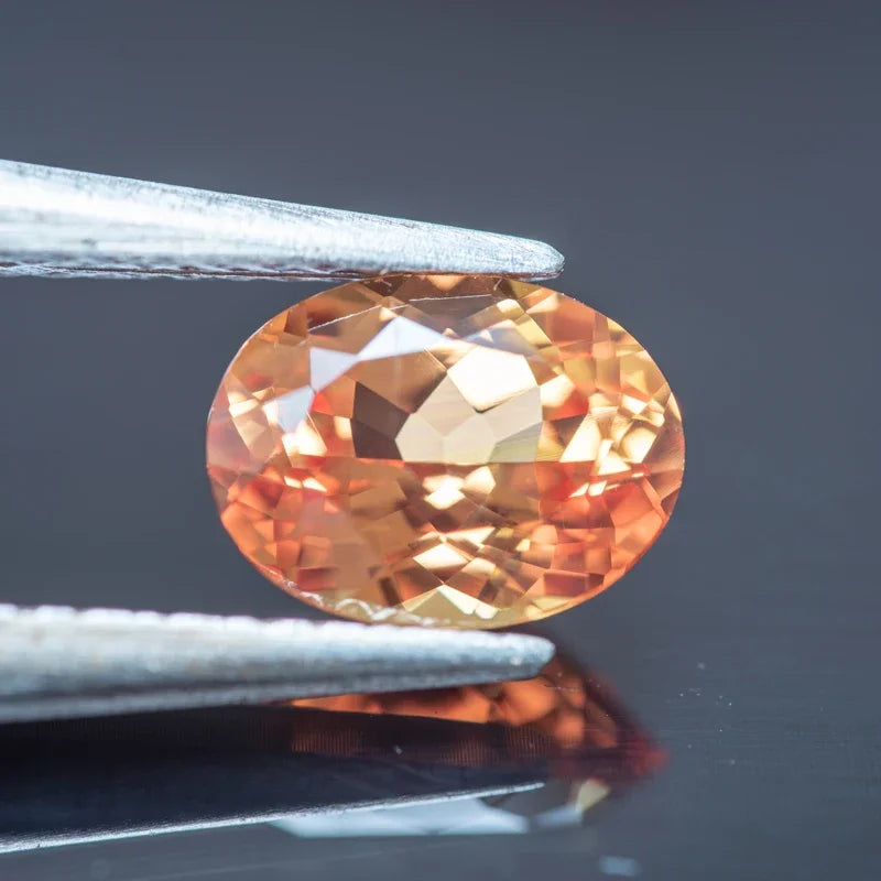 Lab Grown Sapphire Oval Shape Orange Color Extremely Shiny Quality DIY Charms Ring Necklace Earrings Main Materials Certificate