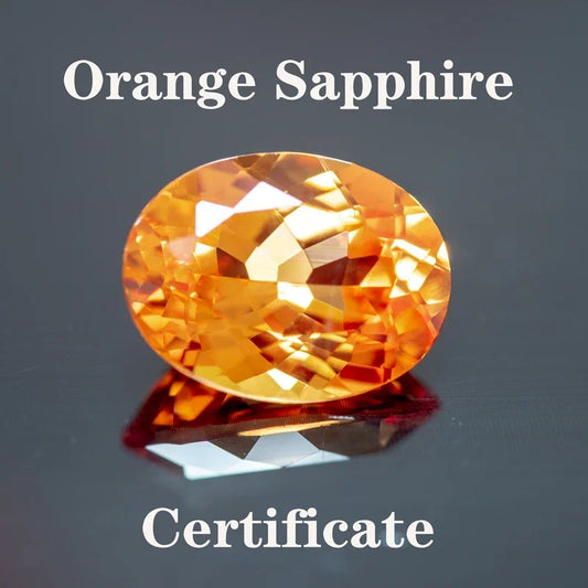 Lab Grown Sapphire Oval Shape Orange Color Extremely Shiny Quality DIY Charms Ring Necklace Earrings Main Materials Certificate