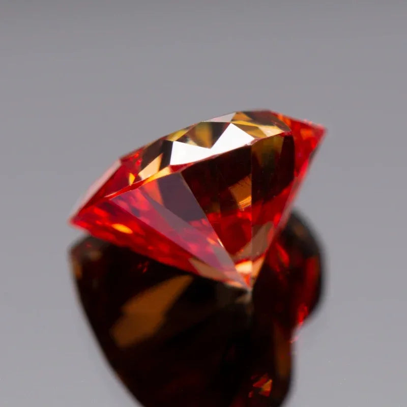 Wholesale Moissanite Stone Heart Cut Garnet Color Extremely Shiny Quality DIY Charms Ring Necklace Earrings Main Materials Certi