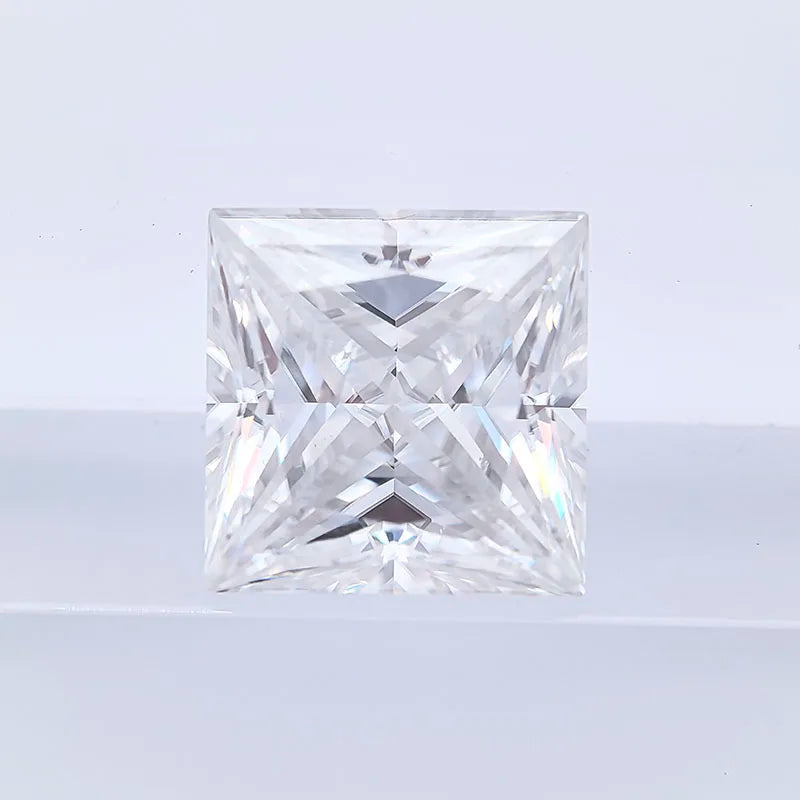 Wholesale Moissanite Stone Princess Cut Super White D Color VVS1 DIY Charms Ring Necklace Earrings with Certificate