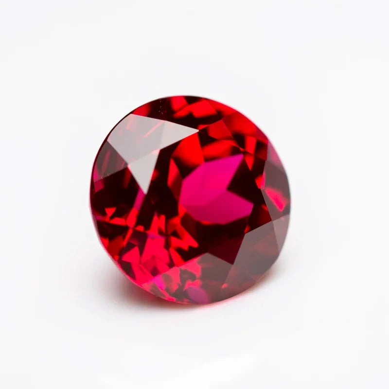 Lab Grown Ruby Pigeon Blood Red Color Round Shaped Small Size Charm Gemstone Advanced Jewelry Rings Earrings Making