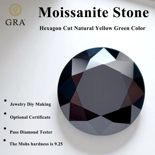 Wholesale Moissanite Round Shape Black Color Charms Diamonds for DIY Jewelry Making Pass Diamond Tester with Certificate Wholesa